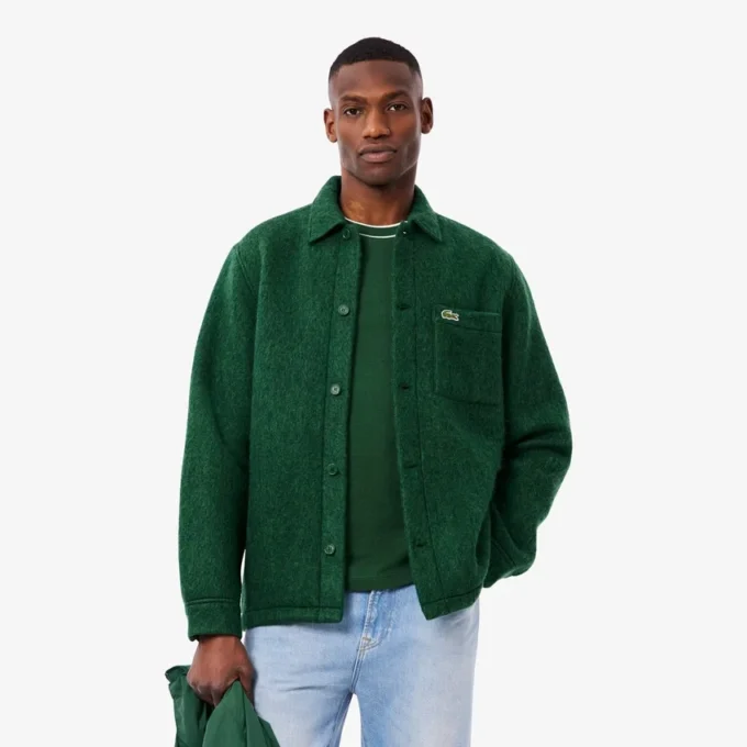 Surchemise en laine mélangée pour homme