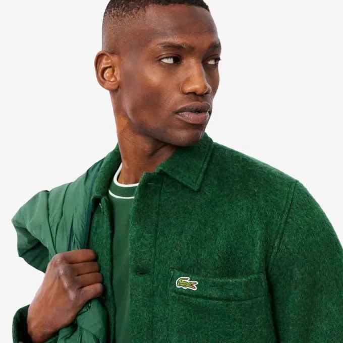 Surchemise en laine mélangée pour homme