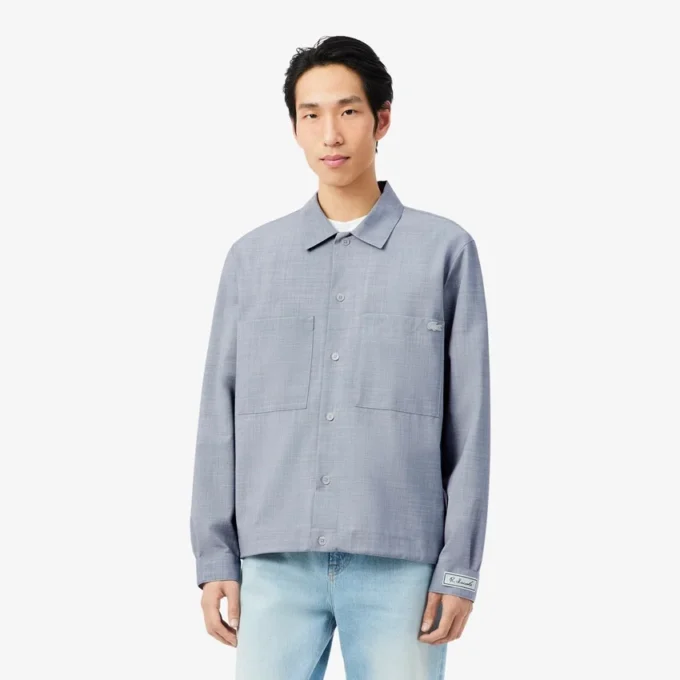 Surchemise oversize en mélange de laine Surchemise oversize en mélange de laine