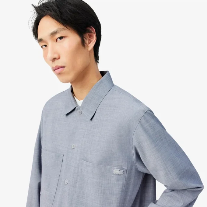 Surchemise oversize en mélange de laine Surchemise oversize en mélange de laine