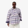 Surchemise oversize matelassée en laine pour femme Surchemise oversize matelassée en laine pour femme