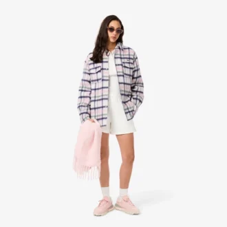 Surchemise oversize matelassée en laine pour femme