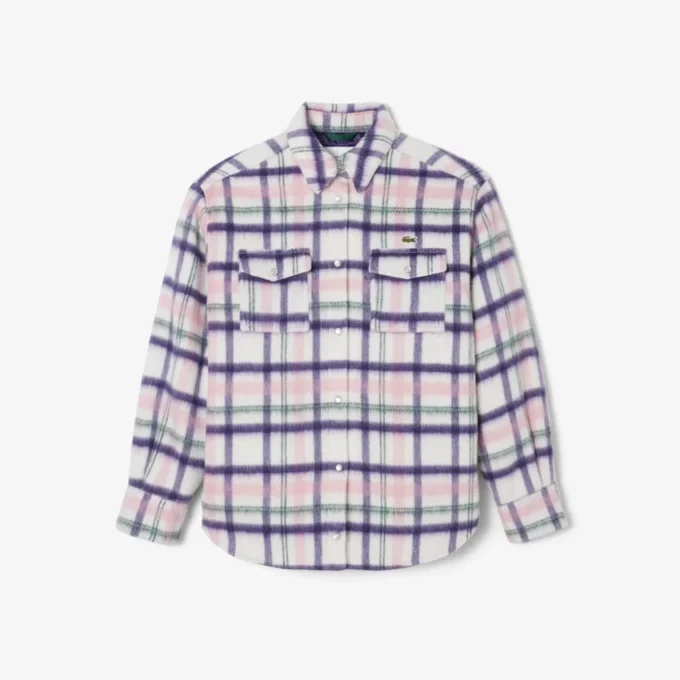 Surchemise oversize matelassée en laine pour femme Surchemise oversize matelassée en laine pour femme