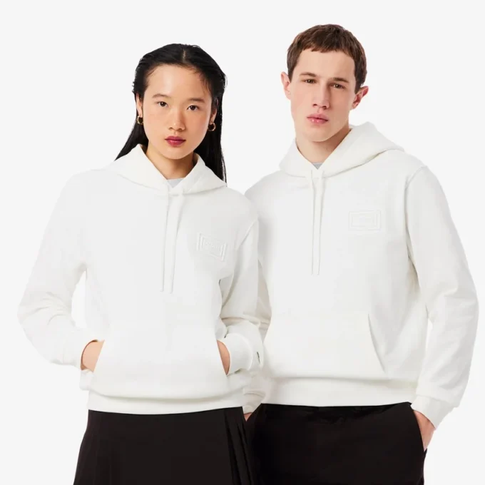 Sweat à capuche avec logo en relief