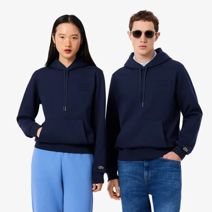 Sweat à capuche avec logo en relief