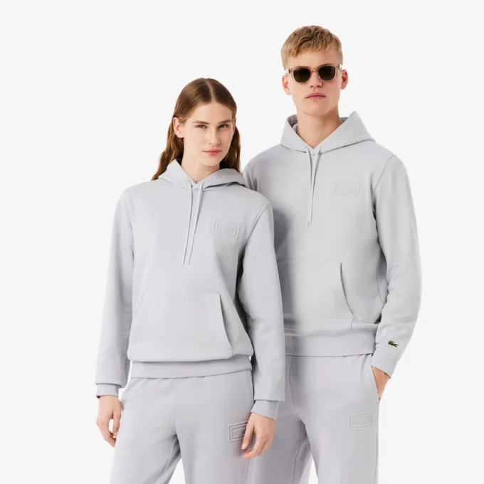 Sweat à capuche avec logo en relief