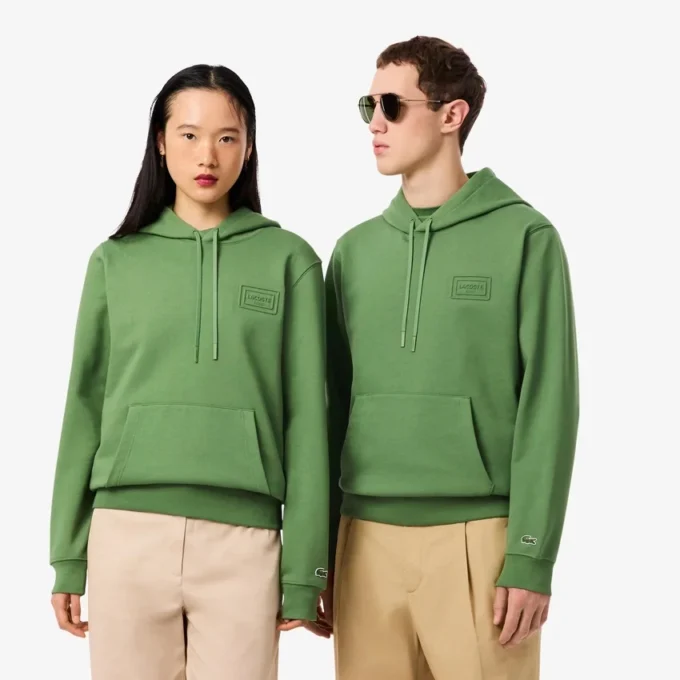 Sweat à capuche avec logo en relief