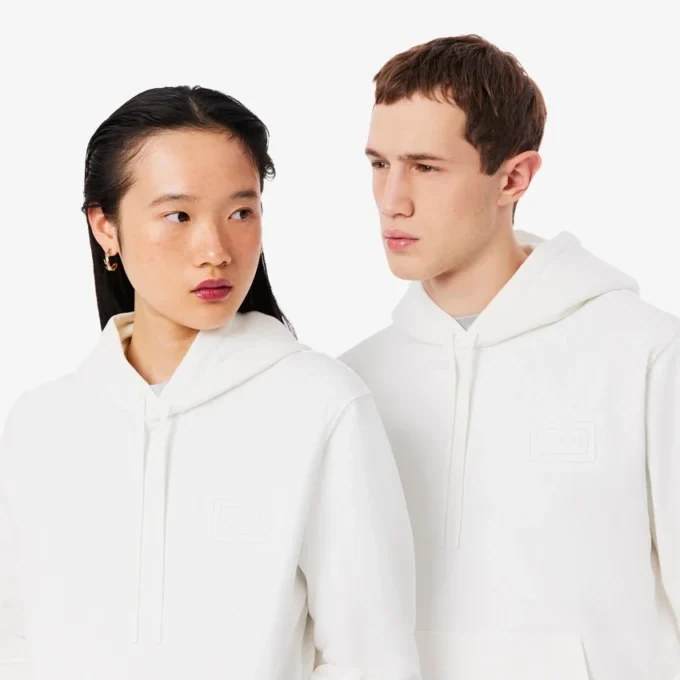 Sweat à capuche avec logo en relief