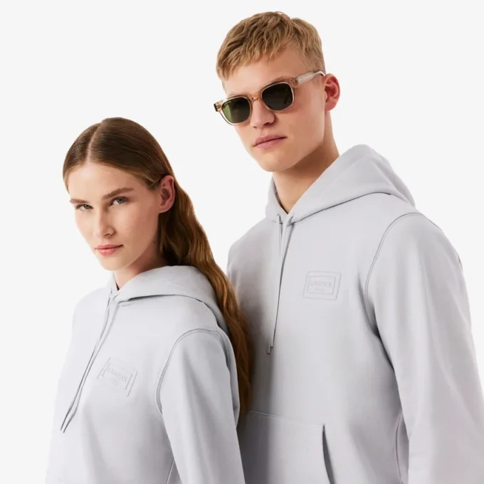 Sweat à capuche avec logo en relief