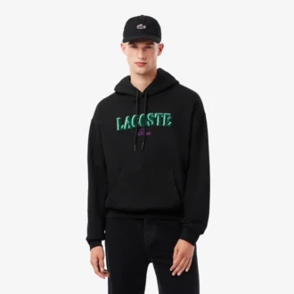 Sweat à capuche brodé coupe ample pour homme