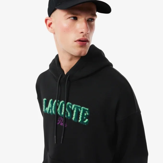 Sweat à capuche brodé coupe ample pour homme