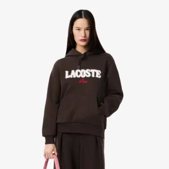 Sweat à capuche en molleton avec logo pour femme