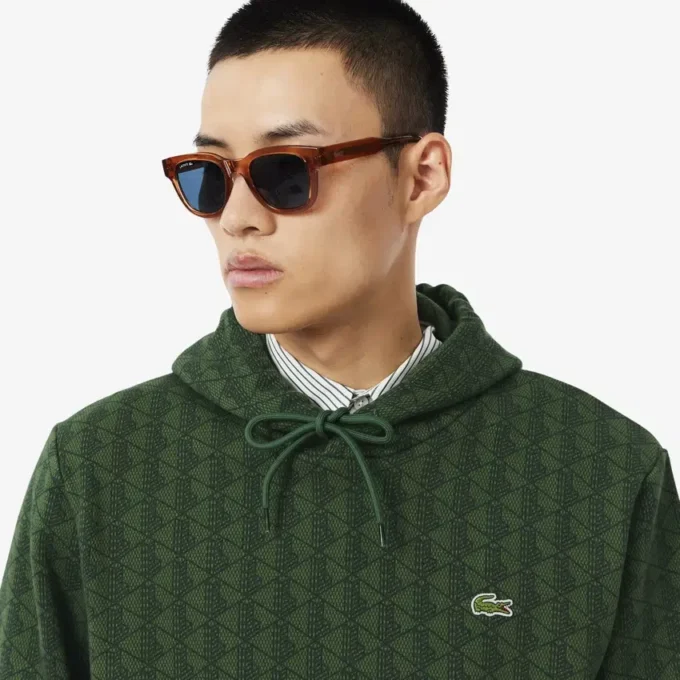 Sweat à capuche en molleton Monogram pour homme