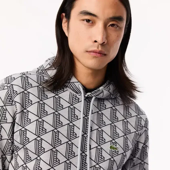 Sweat à capuche en molleton Monogram pour homme