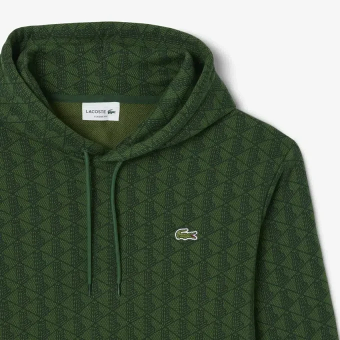 Sweat à capuche en molleton Monogram pour homme