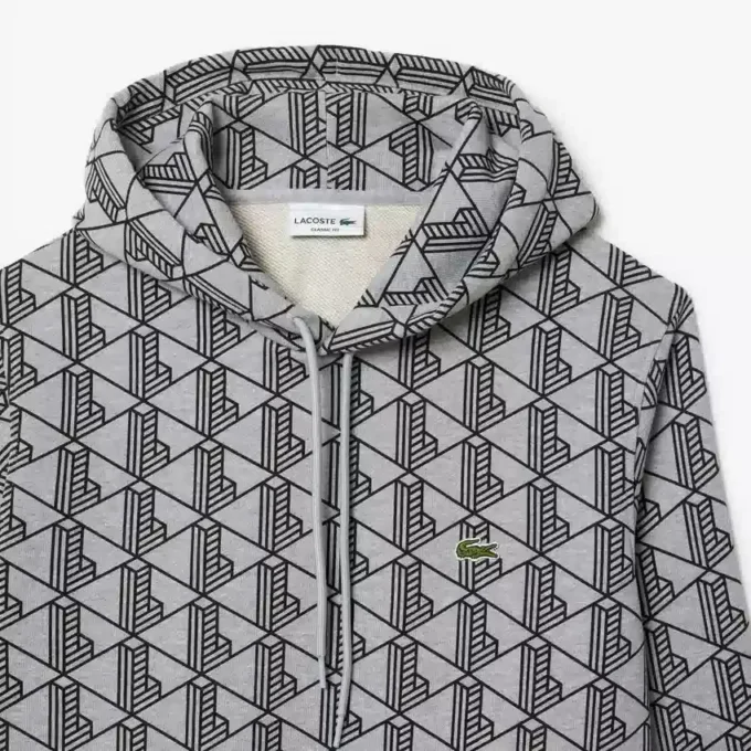Sweat à capuche en molleton Monogram pour homme