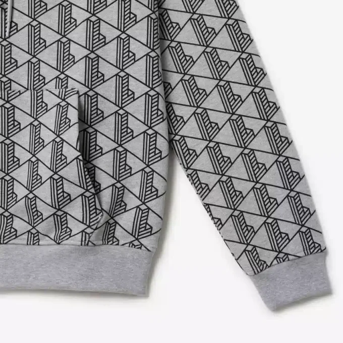 Sweat à capuche en molleton Monogram pour homme