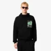 Sweat à capuche imprimé en molleton pour homme
