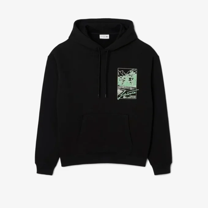 Sweat à capuche imprimé en molleton pour homme