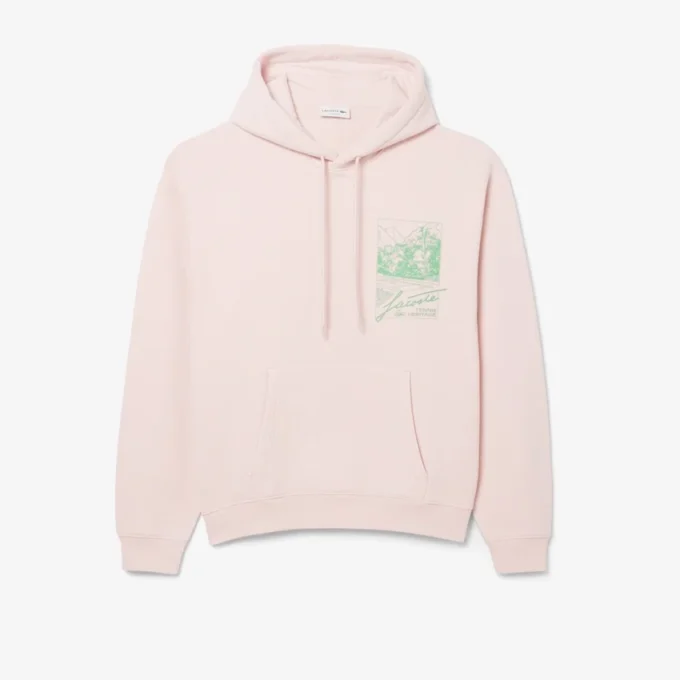 Sweat à capuche imprimé en molleton pour homme