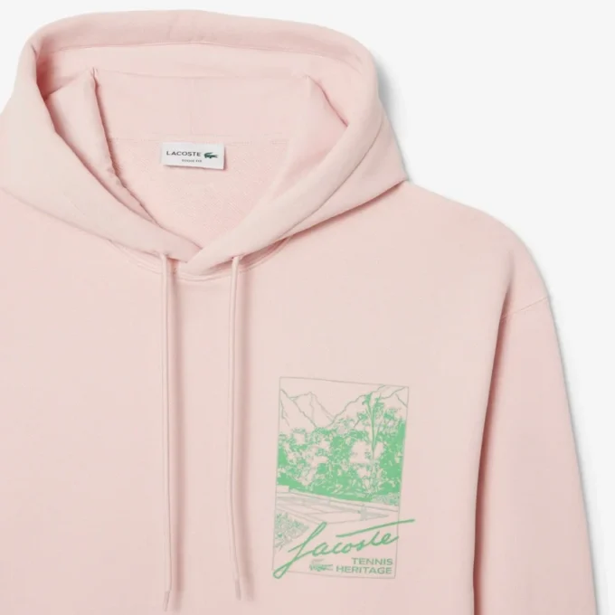 Sweat à capuche imprimé en molleton pour homme
