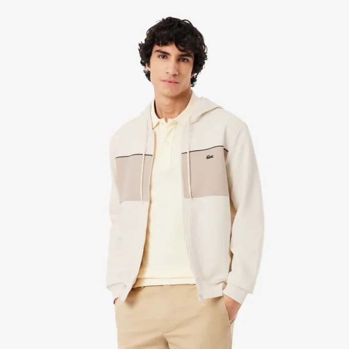 Sweat à capuche zippé color block