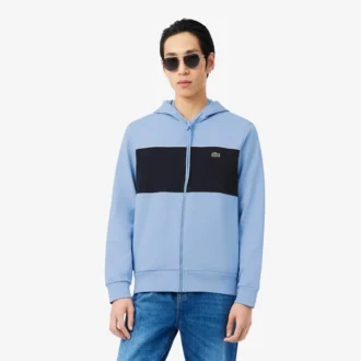 Sweat à capuche zippé color block