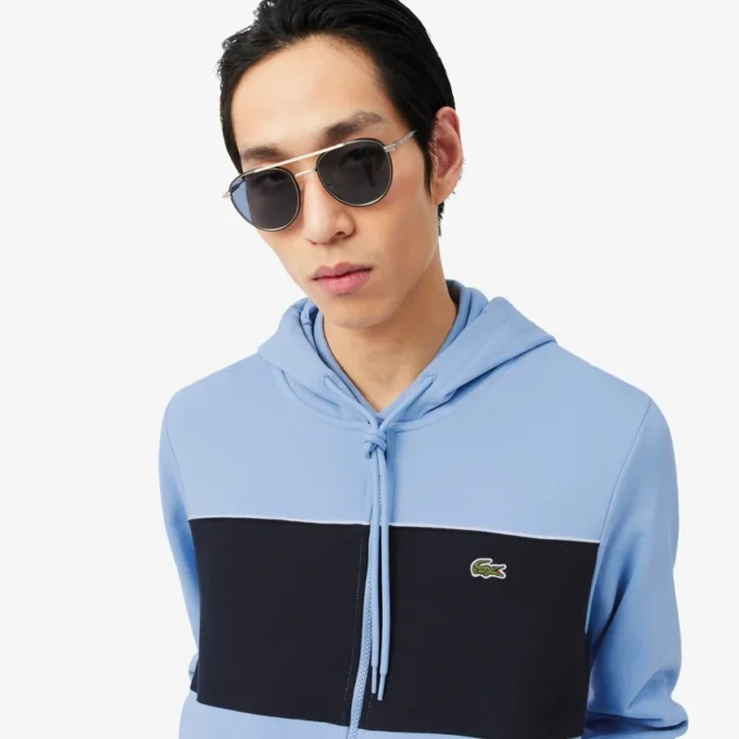 Sweat à capuche zippé color block