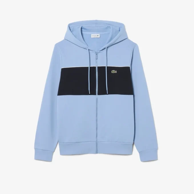 Sweat à capuche zippé color block