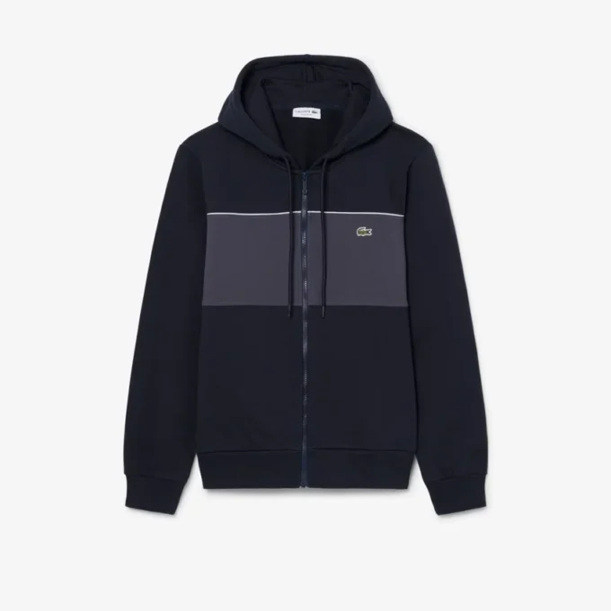 Sweat à capuche zippé color block