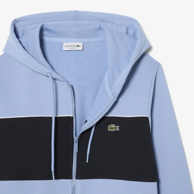 Sweat à capuche zippé color block