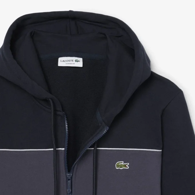 Sweat à capuche zippé color block