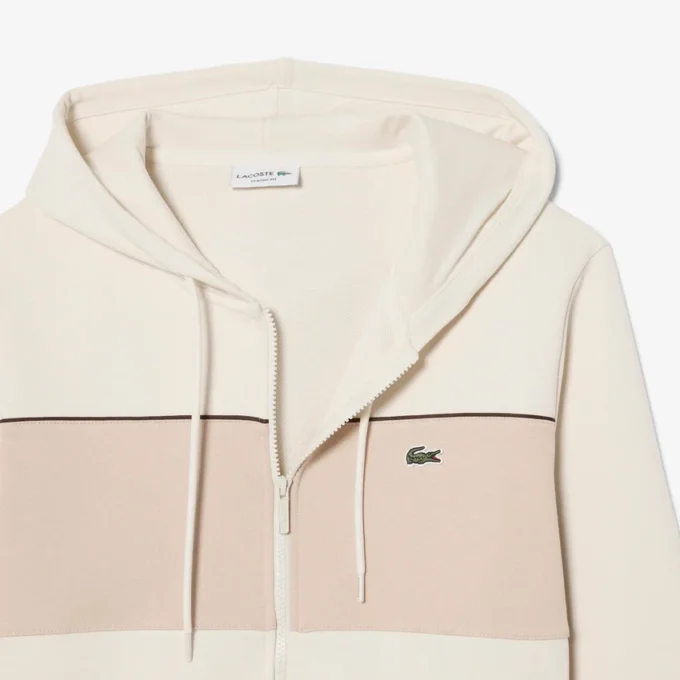 Sweat à capuche zippé color block