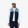 Sweat à capuche zippé color block pour homme