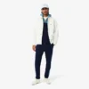 Sweat à capuche zippé color block pour homme