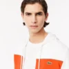 Sweat à capuche zippé color block pour homme