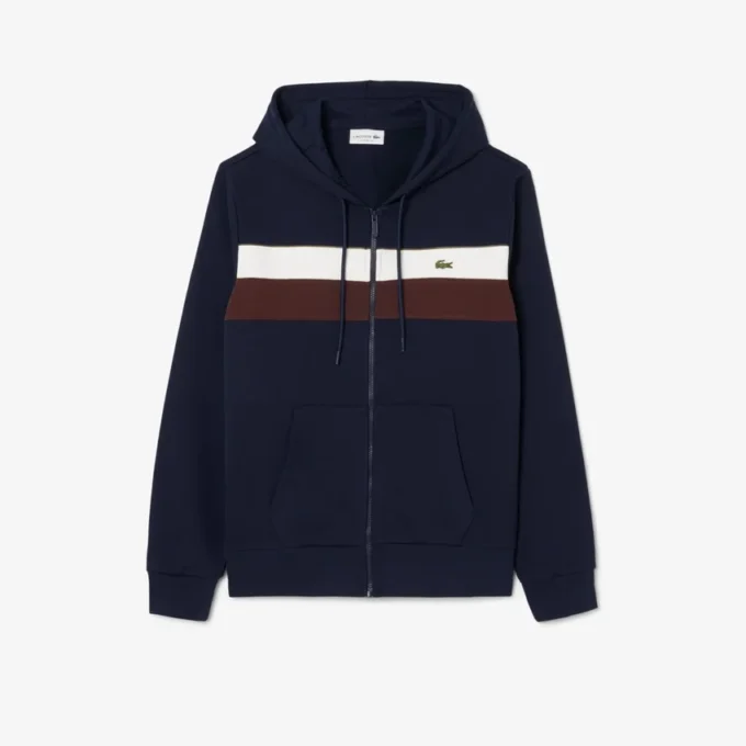 Sweat à capuche zippé color block pour homme Sweat à capuche zippé color block pour homme