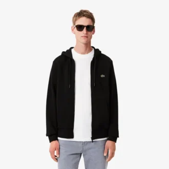 Sweat à capuche zippé en molleton pour homme