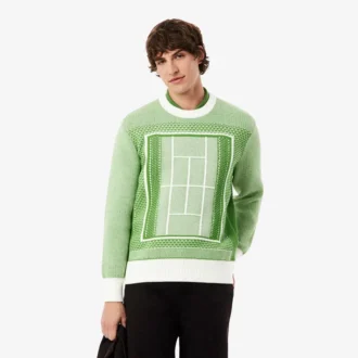 Sweat-shirt avec motif de court de tennis