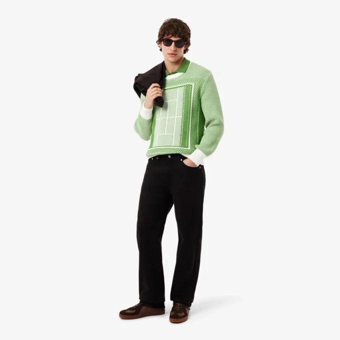 Sweat-shirt avec motif de court de tennis