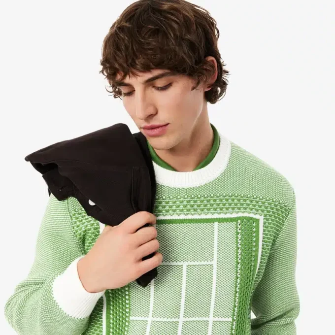 Sweat-shirt avec motif de court de tennis