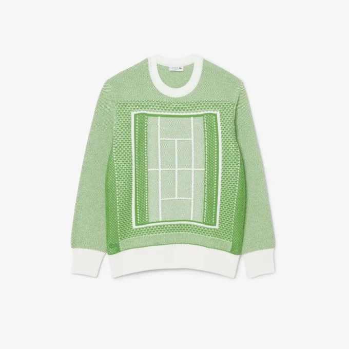 Sweat-shirt avec motif de court de tennis