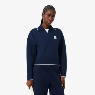 Sweat-shirt à col polo Tennis Heritage