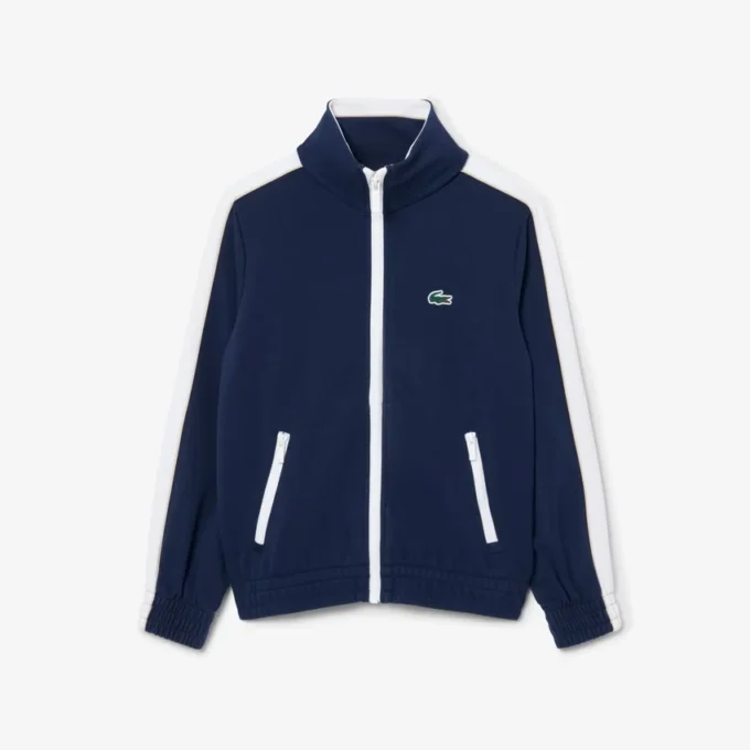 Sweat-shirt de sport zippé en piqué interlock Sweat-shirt de sport zippé en piqué interlock