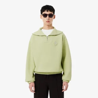 Sweats ample à col zippé en piqué