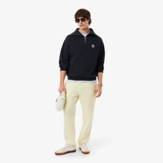 Sweats ample à col zippé en piqué