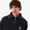 Sweats ample à col zippé en piqué