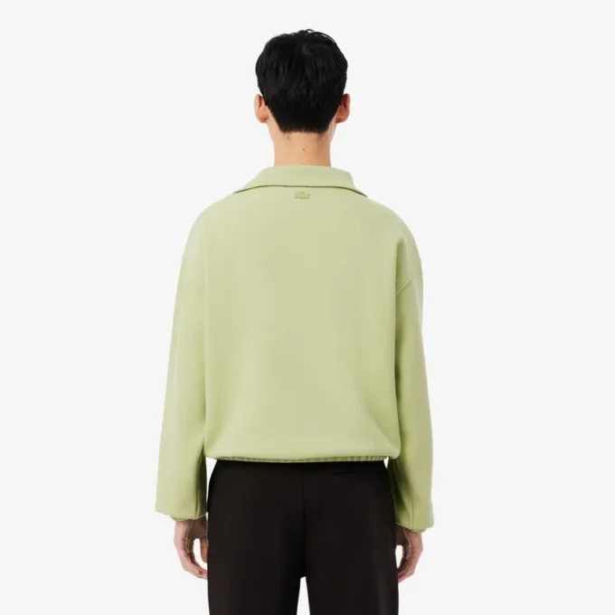 Sweats ample à col zippé en piqué