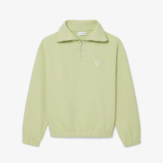 Sweats ample à col zippé en piqué