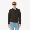Sweats à col polo en coton côtelé pour homme
